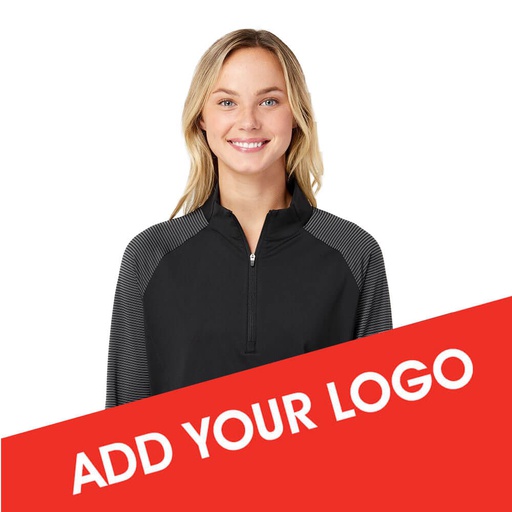 CoBranded Adidas - Women's Shoulder Stripe Quarter-Zip Pullover (EA/1)