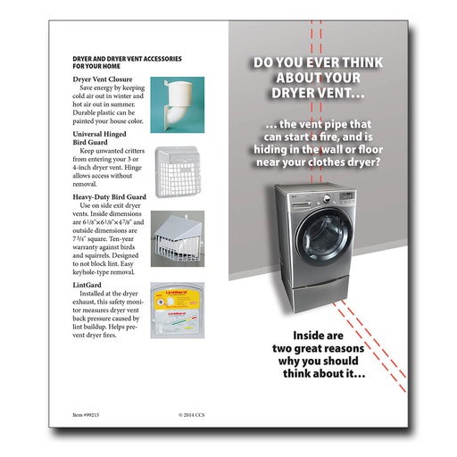 [OC18_000] DRYER VENT CLEANING FLYER (EA/1)