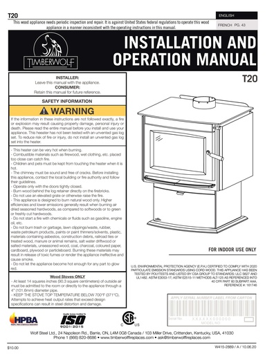 [OC210_000] TIMBERWOLF INSTRUCTION MANUAL - T20 PDF ONLY (EA/1)