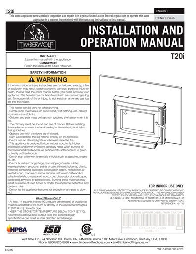 [OC211_000] TIMBERWOLF INSTRUCTION MANUAL - T20i PDF ONLY (EA/1)